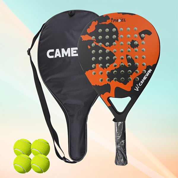 Kit Esportivo para Tênis  – Raquete Fibra de Carbono  + Bolsa Portátil + 4 Bolas de Tênis