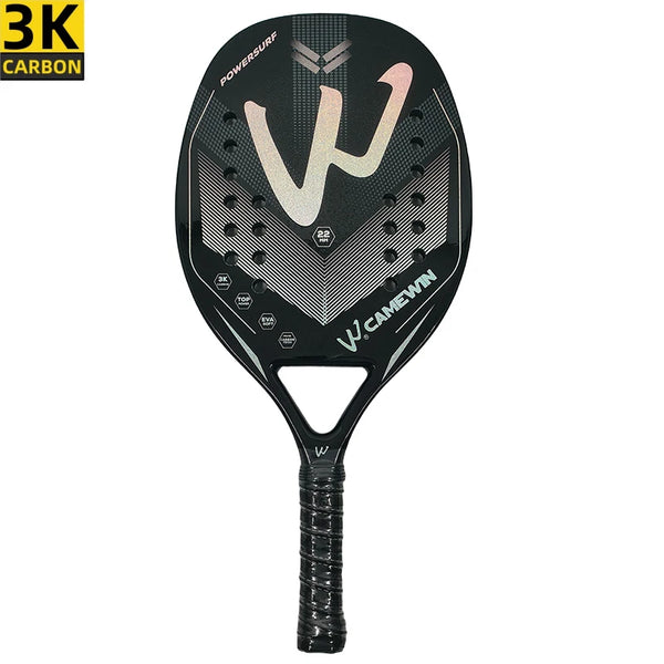 Raquete de Beach Tennis Camewin 3K – Fibra de Carbono