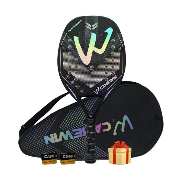 Raquete de Beach Tennis Camewin 3K – Fibra de Carbono