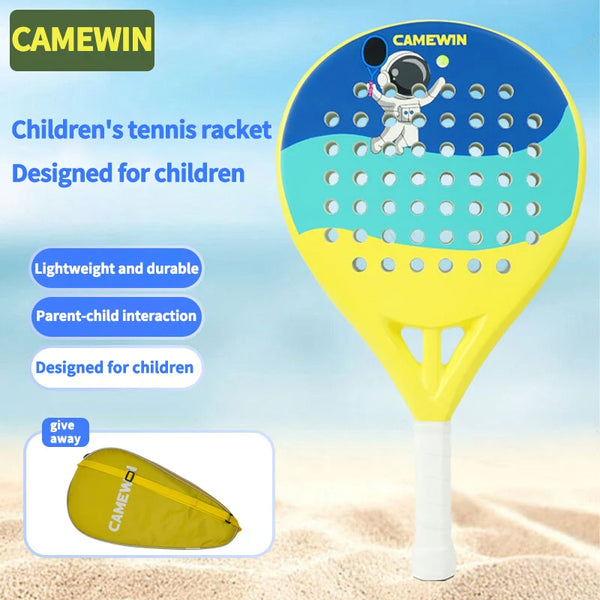 Raquete Infantil Multiuso CAMEWIN – 50% Fibra de Carbono e 50% Fibra de Vidro